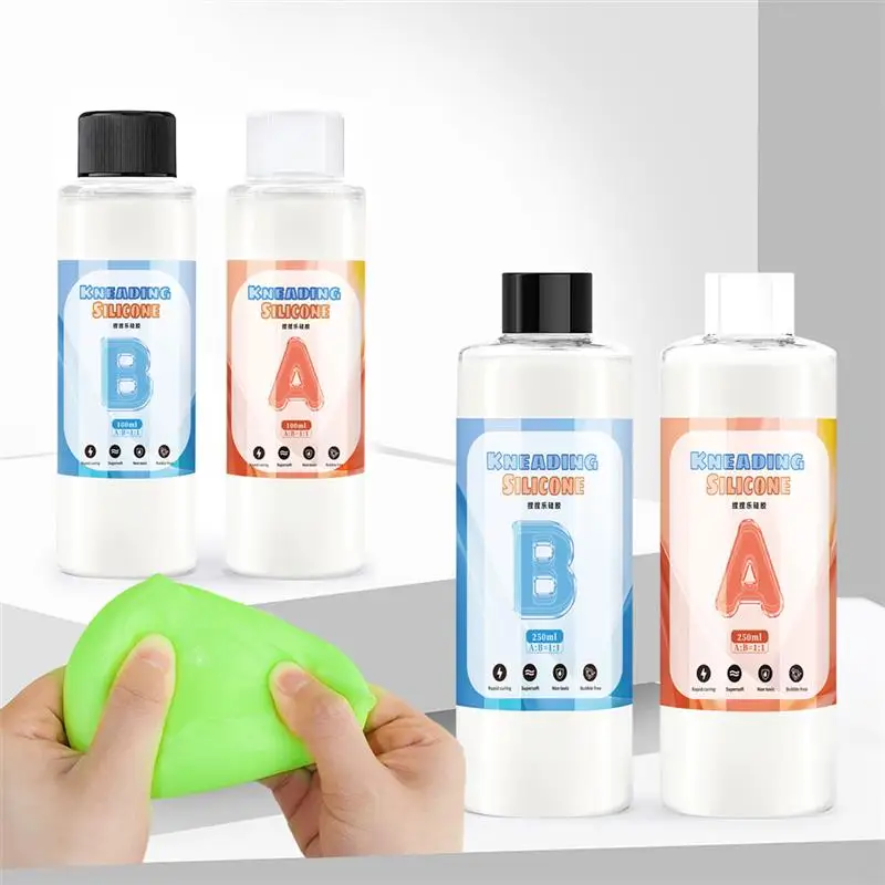 200/500/1000ml 1:1 AB Epoxy Resin Glue Squishy Gel Soft Liquid Resin Glue For Molding Decompression Toys Gift Squeezing Toy