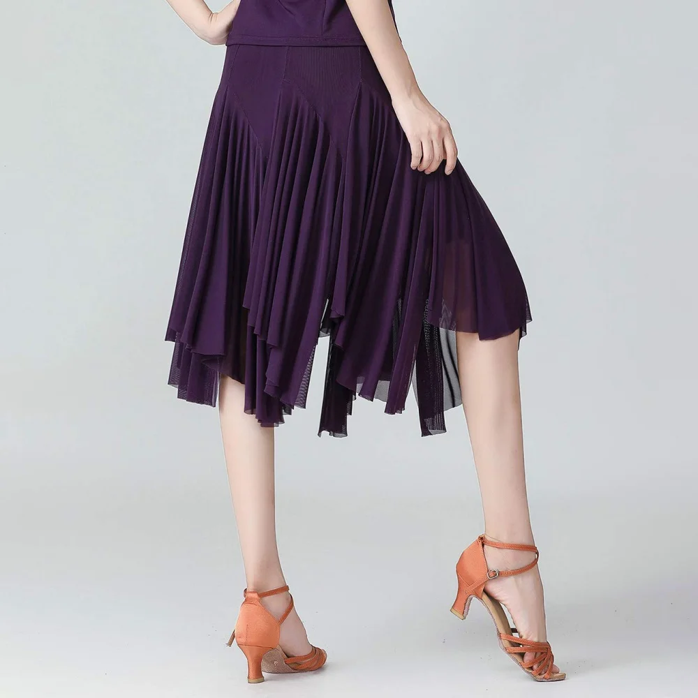 Mädchen tanzen Kleid solide elegante Latin Röcke Teenager Straße Latin National Standard Gemeinschaft Gruppe Tanz röcke Bühnen kleid