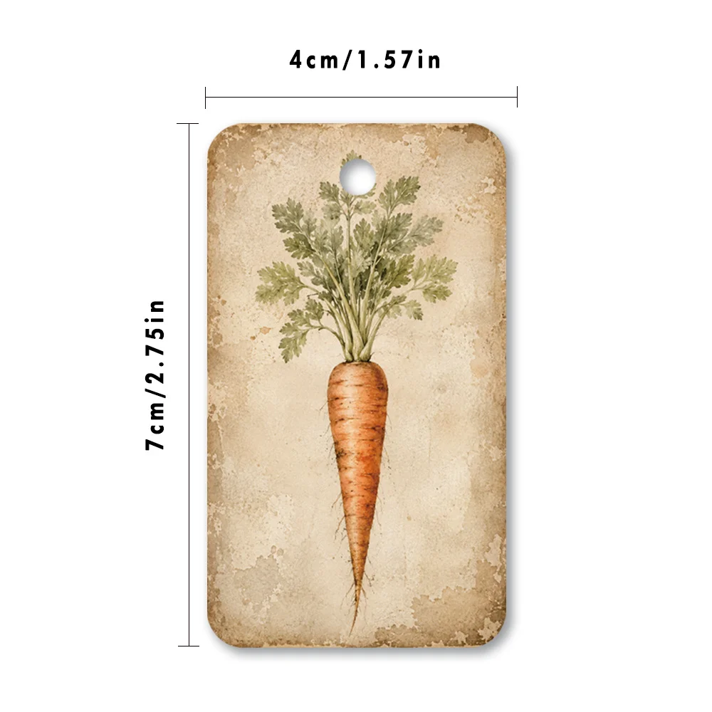 40pcs, Gift Tags, Vintage Country Harvest Art, Hanging Paper Labels for Gift Wrapping, Holiday Party Decor with String