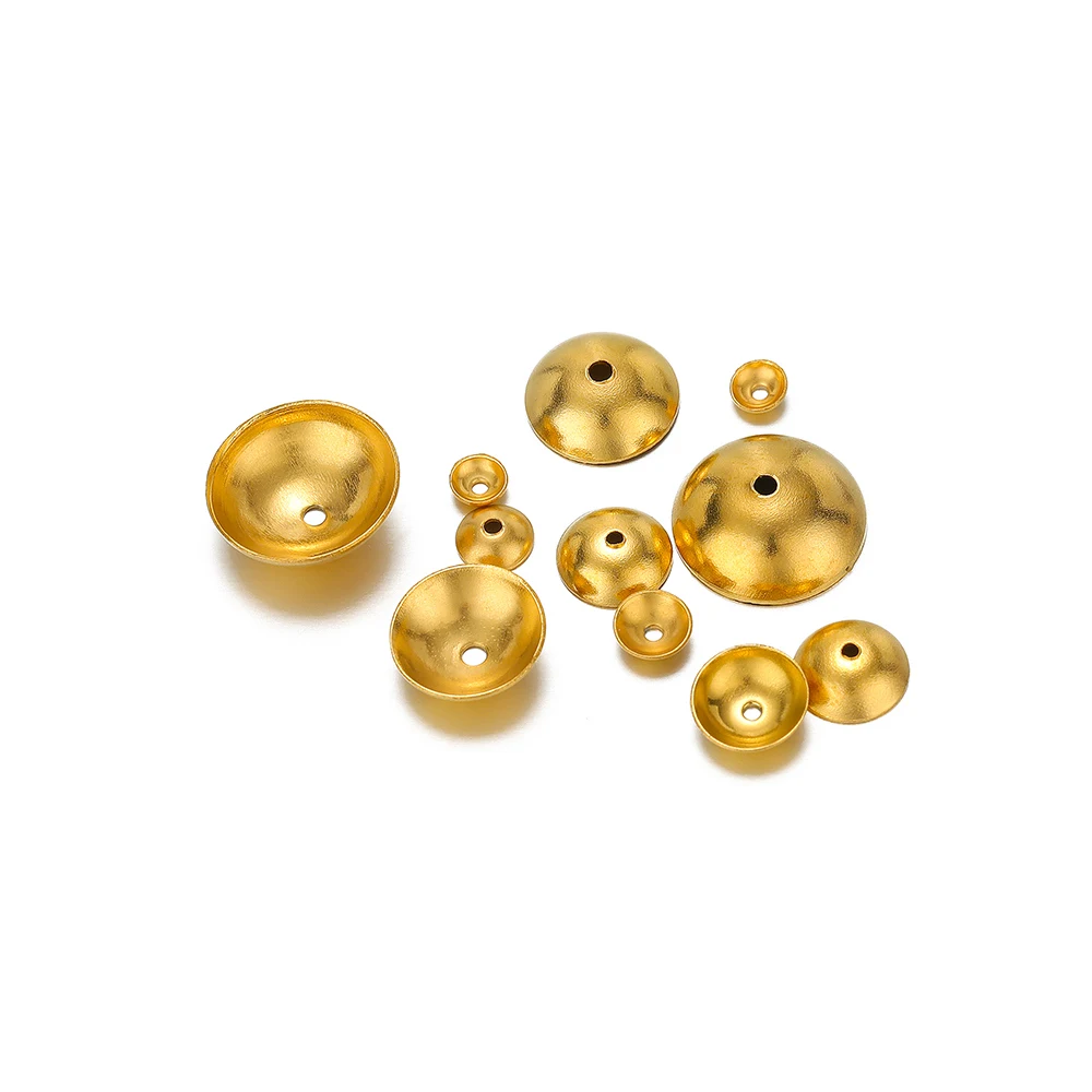 50/100 قطعة خالية من النيكل 304 الفولاذ المقاوم للصدأ 3-10 مللي متر حبة قبعات الذهب خزر عازل DIY بها بنفسك مجوهرات سوار قلادة مستلزمات صناعة #5