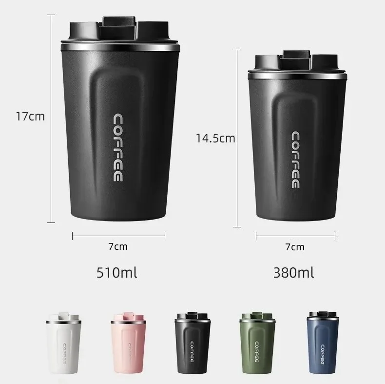 New Design 380/510ml Light Emitting Diode Smart Temperature Display Hot Tumbler Stainless Steel Travel Coffee Mug Mug