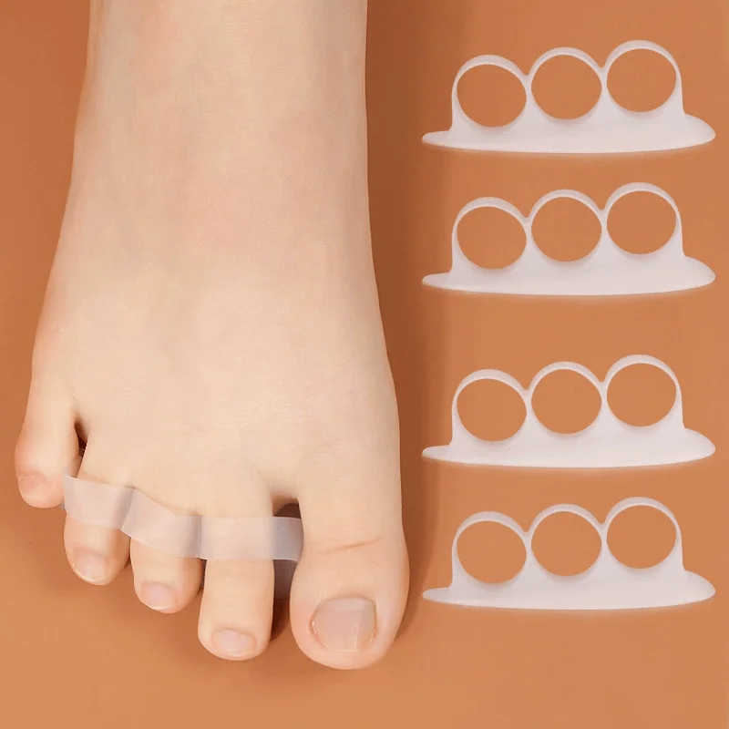 

10/20Pairs Silicone Spacers Toe Finger Separator Hallux Valgus Orthopedic Overlapping Hammer Foot Corrector Pain Relif Pedicure