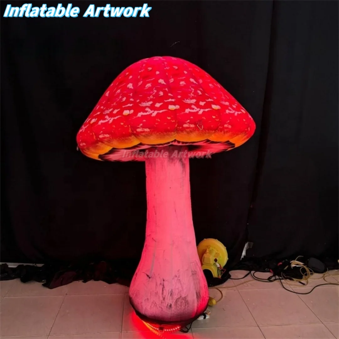 Personalized LED Light up Big Inflatable Mushroom Decor for Coachella Themed Party Toys