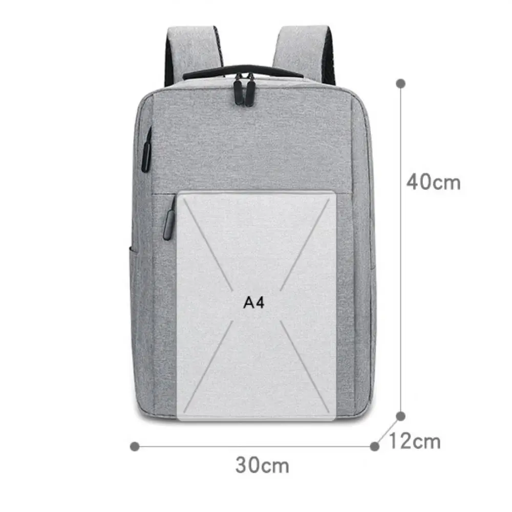 Trendy Oxford Cloth Versatile Backpack Black Grey Blue Red 15.6 inches School Student Backpack Washable Business Rucksack Unisex