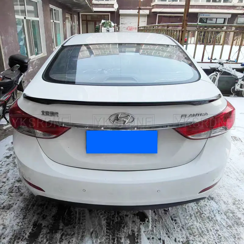 For Hyundai Elantra 2012 2013 2014 2015 ABS Plastic Unpainted Color Rear Trunk Boot Wing Roof Spoiler Car Accessories