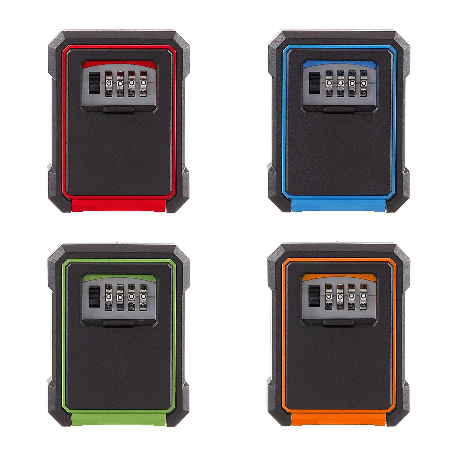 

Portable Key Storage Lock Box Wall Mounted Combination Key Storage Lock Box 4 Digit Outdoor for Store Garage Supplies