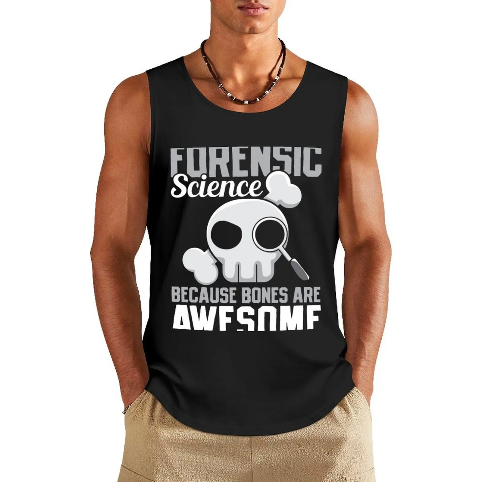 

Forensic Science Forensic Scientist Forensic Investigator Tank Top gym clothes man fitness gym t-shirts training weight vest