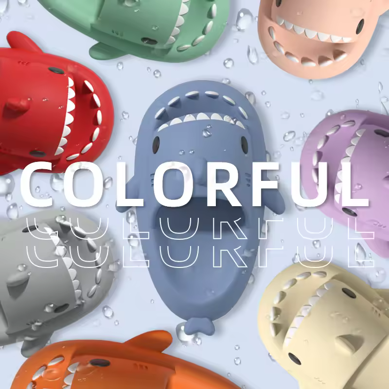 커플 상어 슬리퍼