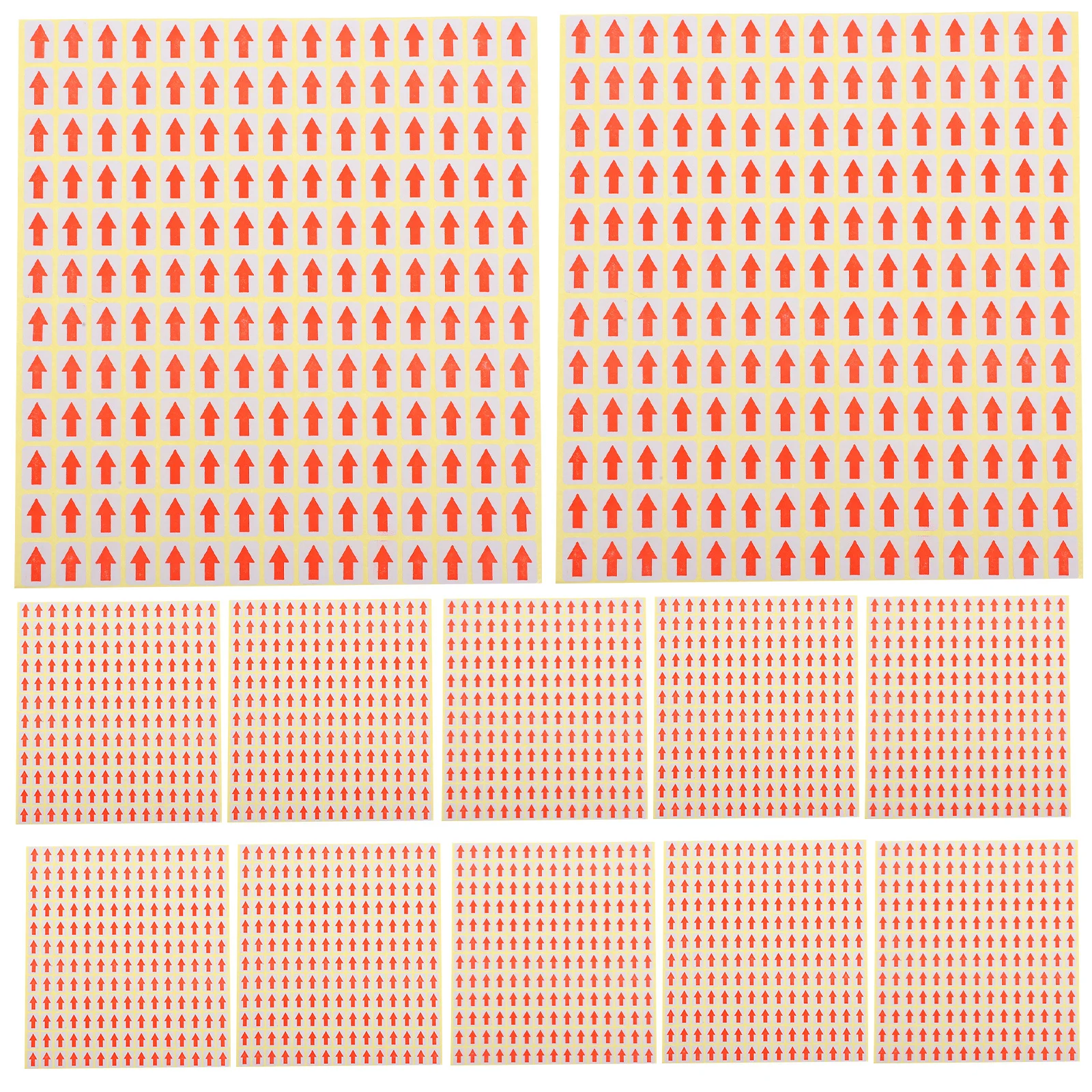 

2700 pcs Small Arrow Labels Red Rectangle Stickers Self Adhesive For Marking Unqualified Items Coding Rework Labeling Files