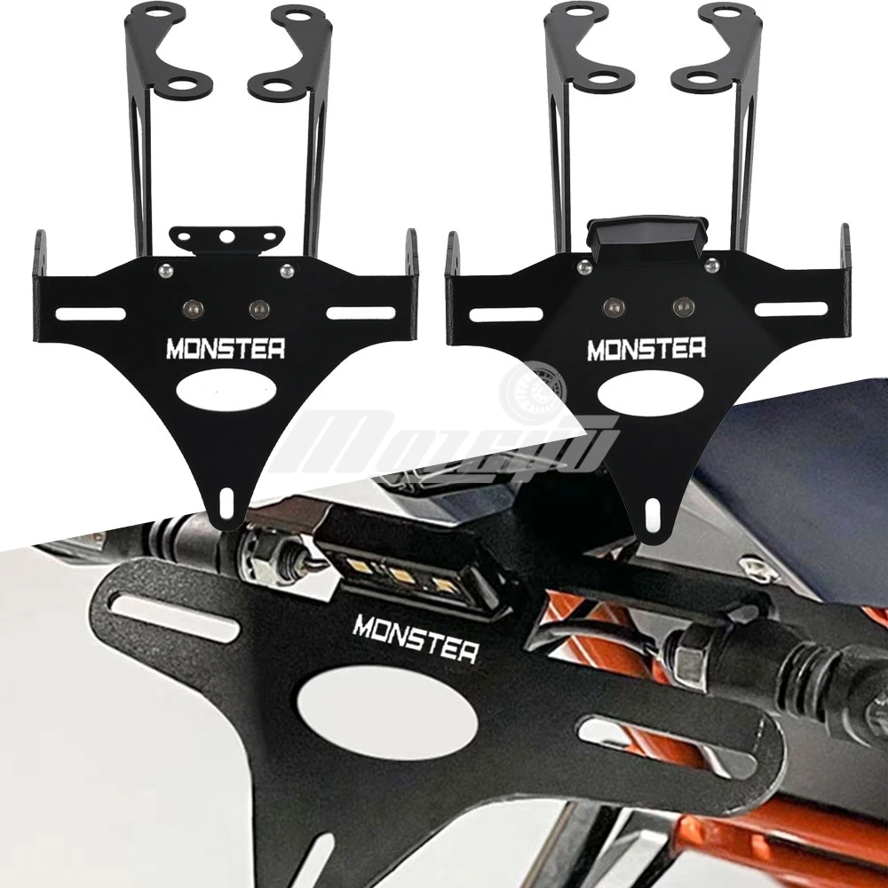 

For DUCATI Monster 659 797/Plus 821/Stealth 1200/S/R 2017-2021 License Plate Holder Bracket Rear Tail Tidy Fender Eliminator Kit