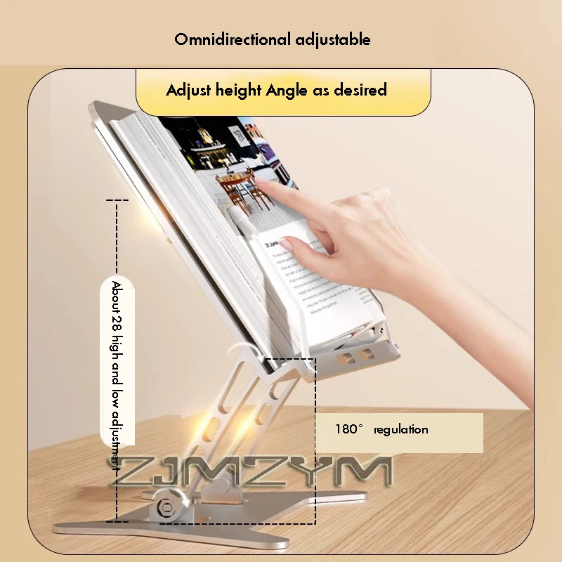 Foldable Lifting Reading Stand with Sturdy Metal Bookshelf Perfect for Reading Books And Documents