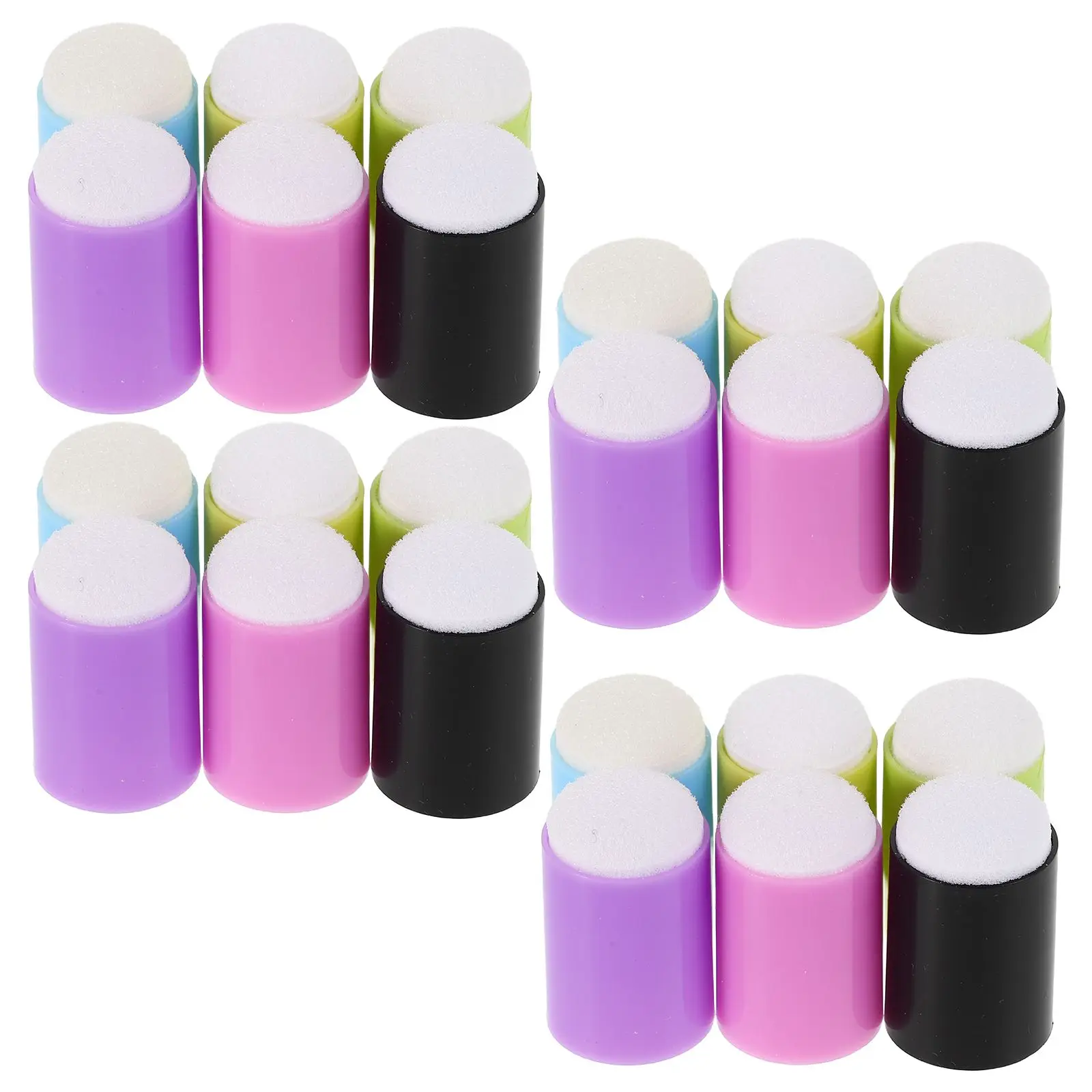 24 pcs Tools Finger Painting Craft Sponge Daubers Soft Sponges Kids Applicator Sponges For Painting Kids DIY Kit Precision Tool