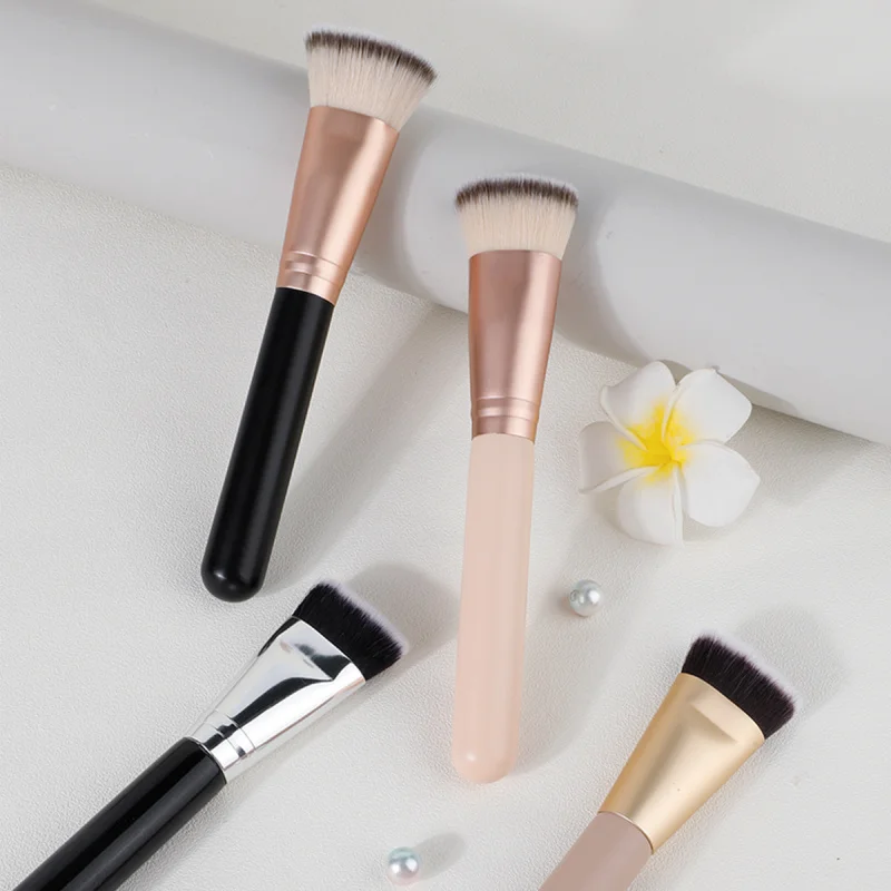 Pinceau de maquillage unique, pinceau plat pour fond de teint, 163 pinceaux de réparation, brosse crème, pinceau de maquillage doux, beauté