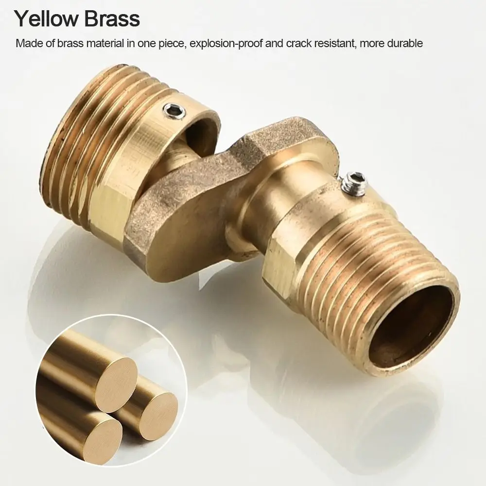 Copper Angled Curved Foot Thickened Wall Mounted Shower Faucet Adapter Angle Adjustment Eccentric Screw Corner Replacement Parts