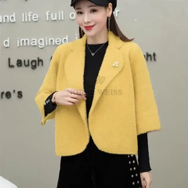 سترة زفاف شتوية دافئة من الفرو الصناعي سترة زفاف بوليرو ملفوفة موضة ثلاثة أرباع كم معطف الحفلات سيدة علوية مخصصة