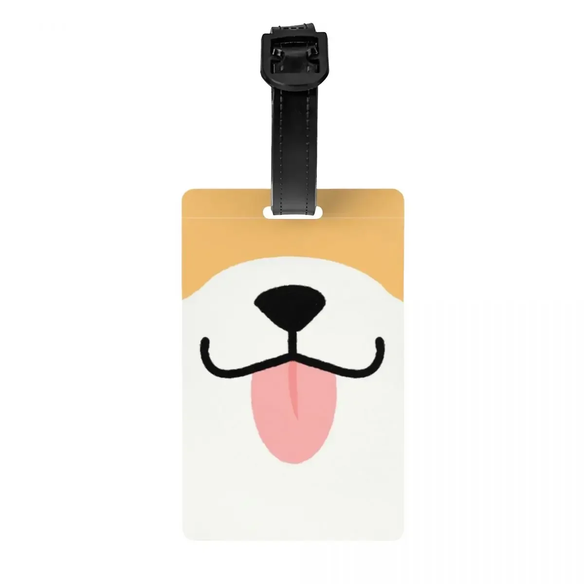 Corgi Mouth Luggage Tags For Suitcases Shiba Inu Privacy Cover Name ID Card