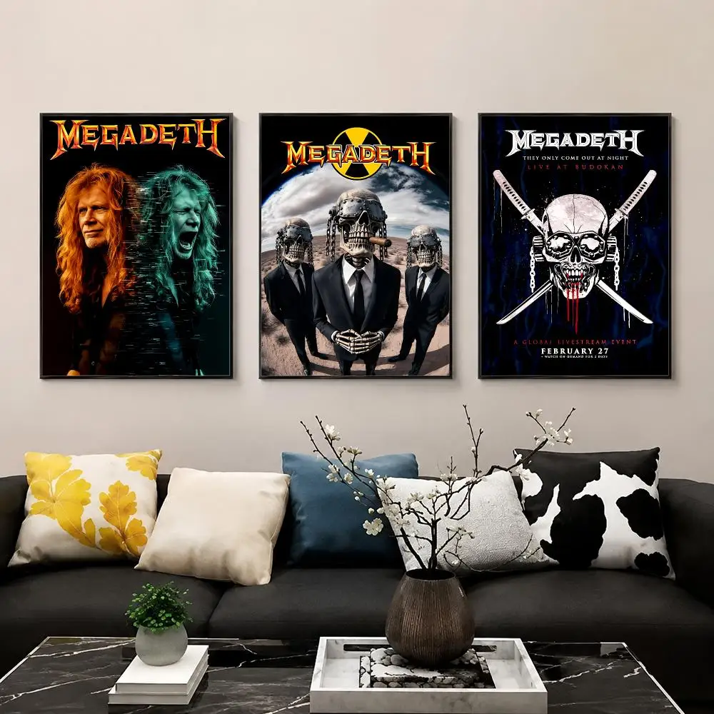Bond M-Megadeth Poster HD Wall Art Print for Bedroom Living Room Office Bar Modern Aesthetic Home Decor