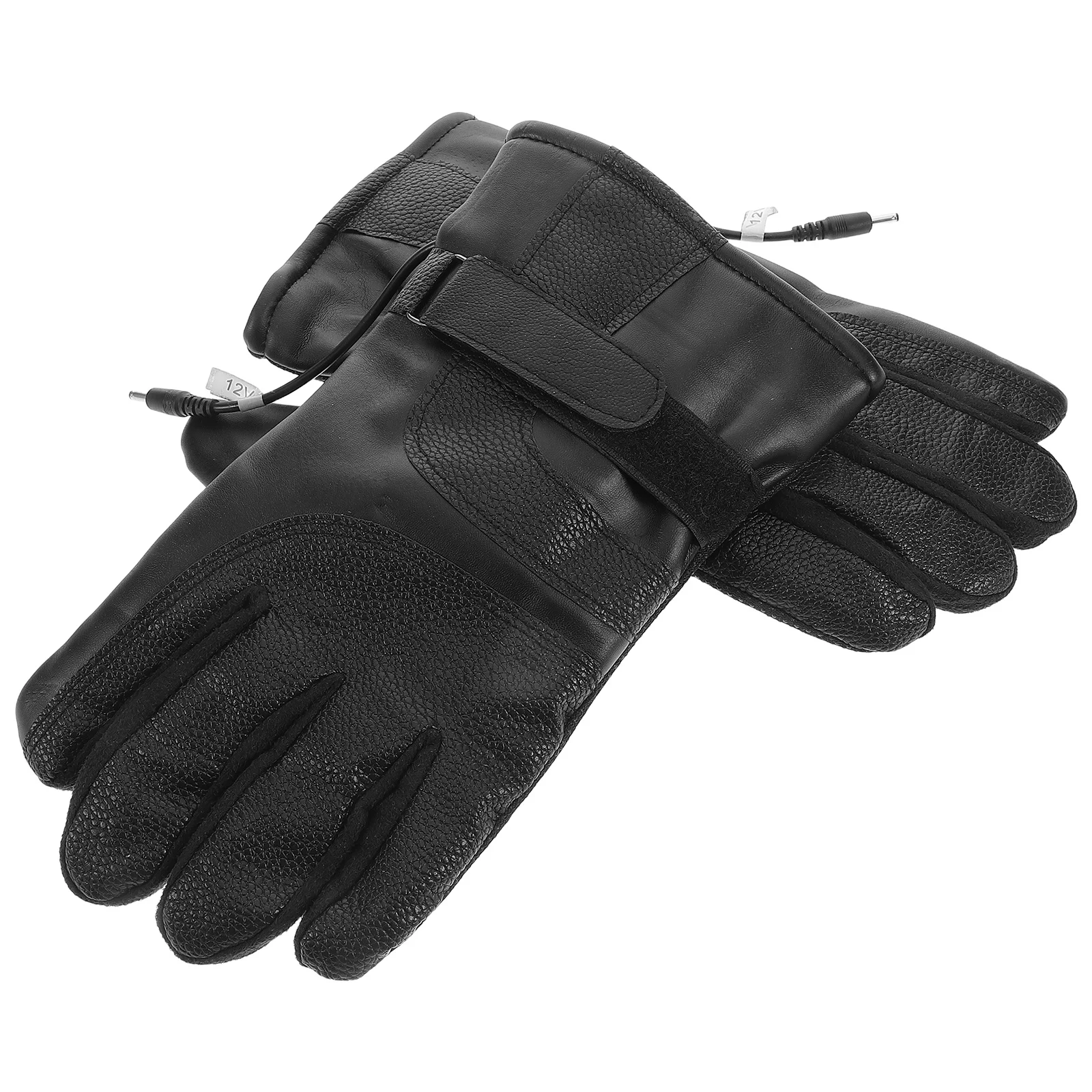 

1 Pair Electric Heated Thermal Warming Hand Motorcycle Gloves for Men Women PU Material Compatible Electric Vehicle Snowmobile