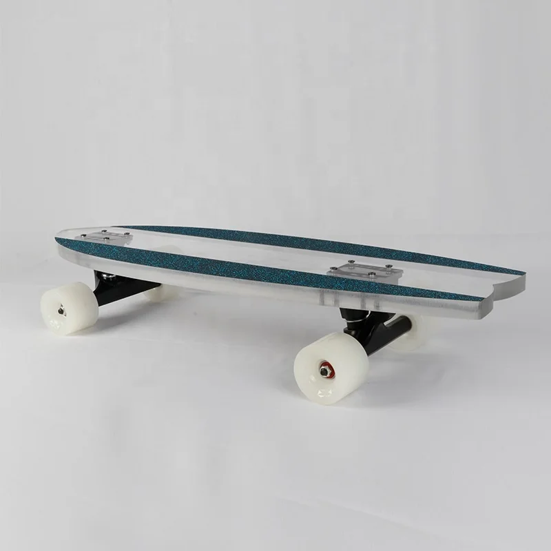 

JIESEN High Quality Cheap Transparent Acrylic Land Surfboard Skateboard Low Price Custom Color Size Low Price Acrylic Skateboard