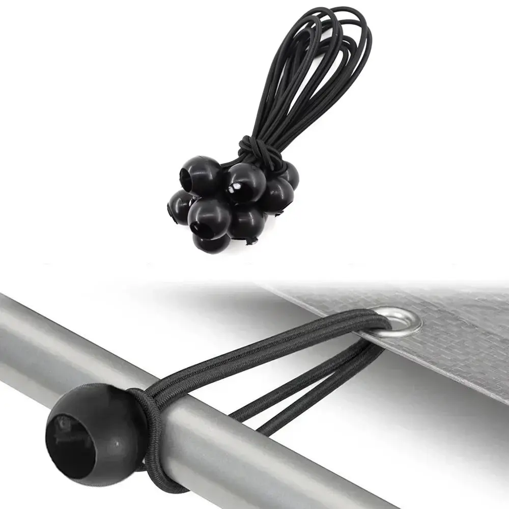 10 قطعة عالية الجودة الأسود بنجي الكرة الحبل حبل 10-30 سنتيمتر متعددة الأغراض القماش المشمع تحديد أداة دائم المظلة بنجي الحبال #2