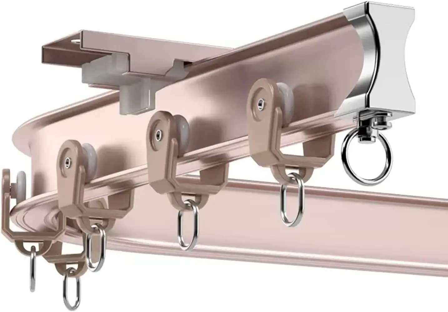 de techo curvado resistente para cortina – Sistema de riel divisor de habitación de aluminio flexible (A, 4 m) para el hogar, de