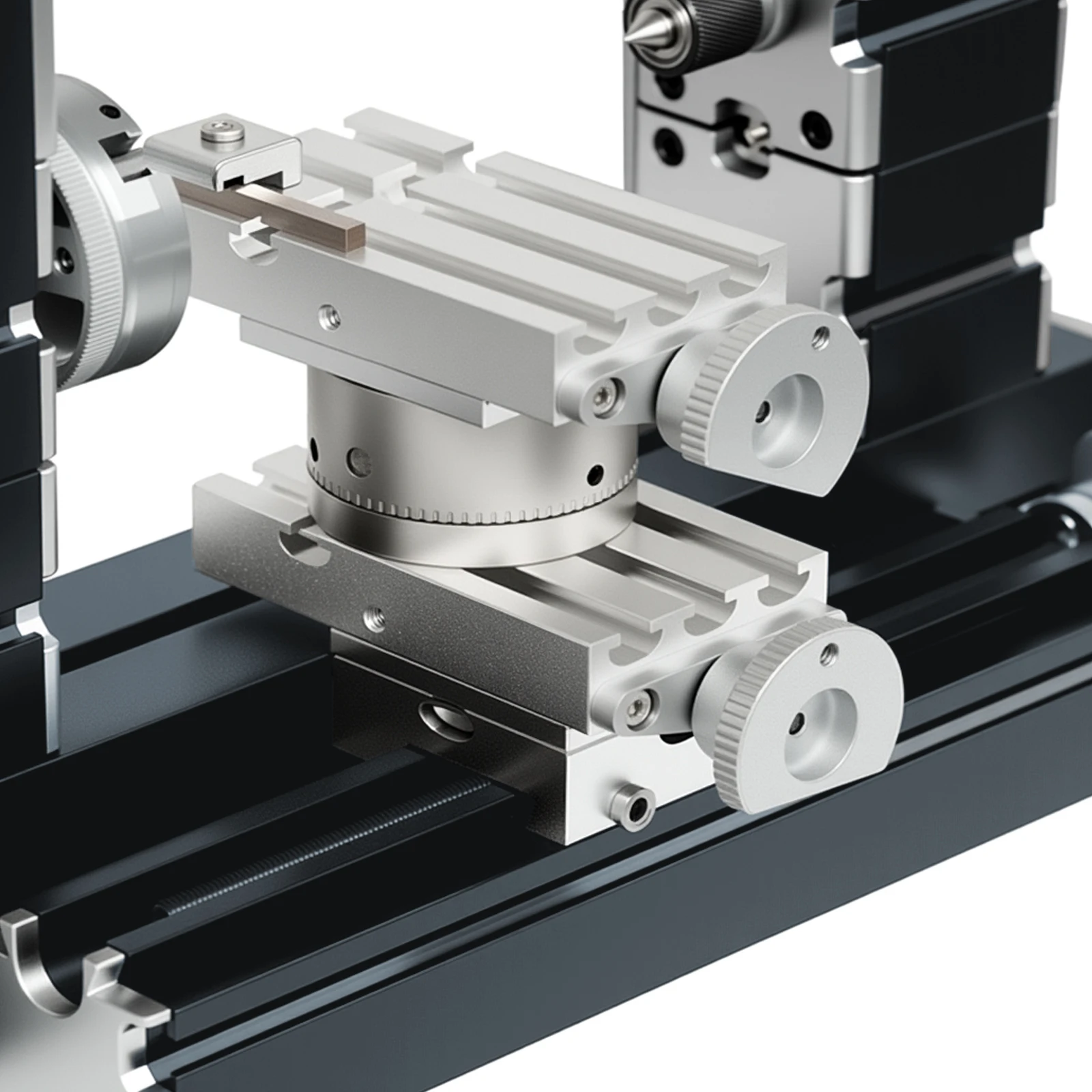 ZHRUI 60W Powerful Mini Metal DIY Rotating Lathe Machine Tools with Base 12000 rpm for Wood Soft Metals Plexiglass Plastic