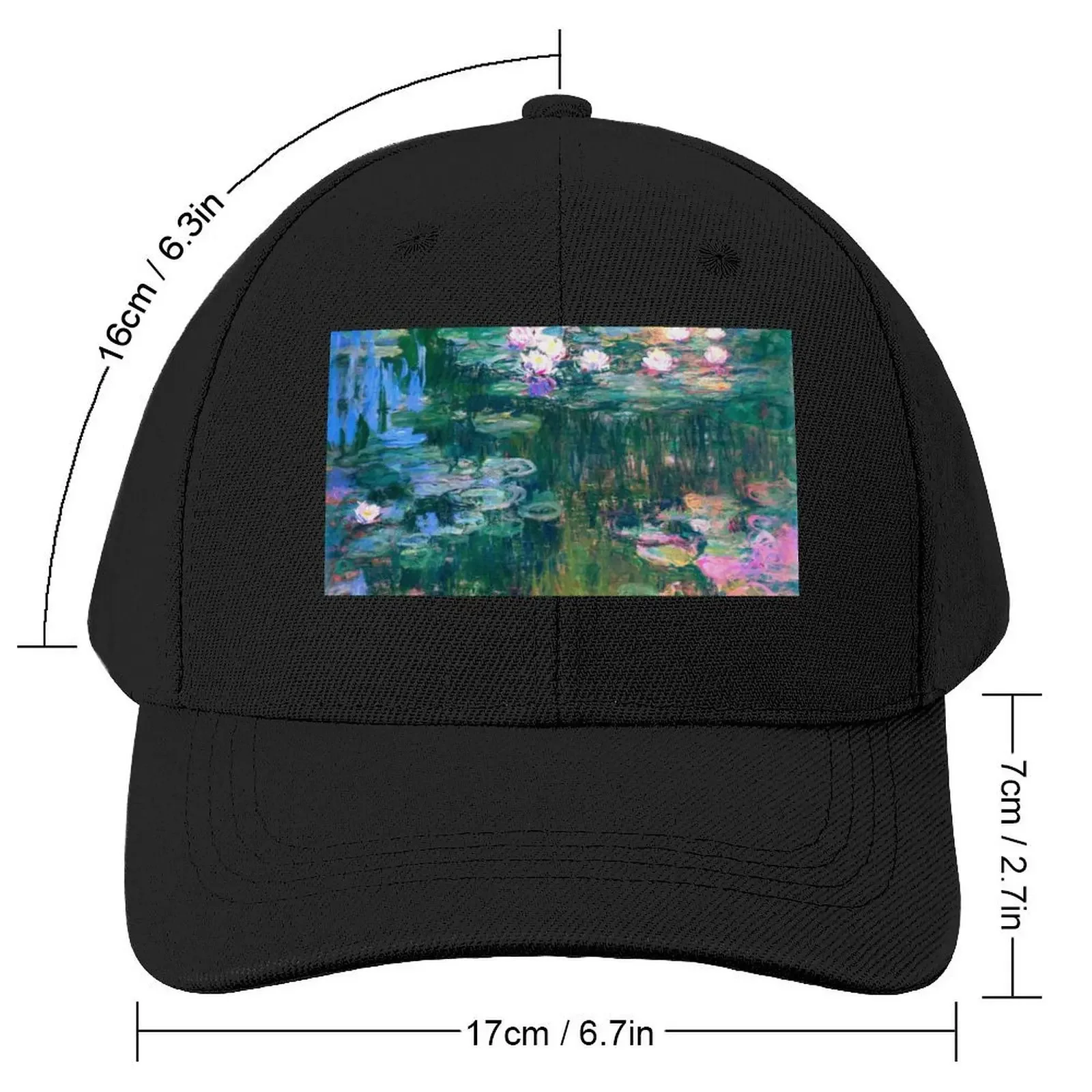 Water Lilies monet Baseball Cap Christmas Hat New In Hat black Hats For Men Women's