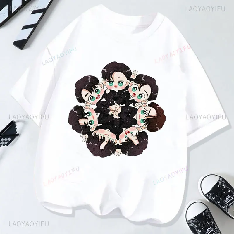 بلايرا KPOP Got7 جاكسون جاي بي تي شيرت موضة محب الجدة الاتجاه Ropa De Mujer الشارع الشهير القطن مزدوجة الوجهين تي شيرت مطبوع #6