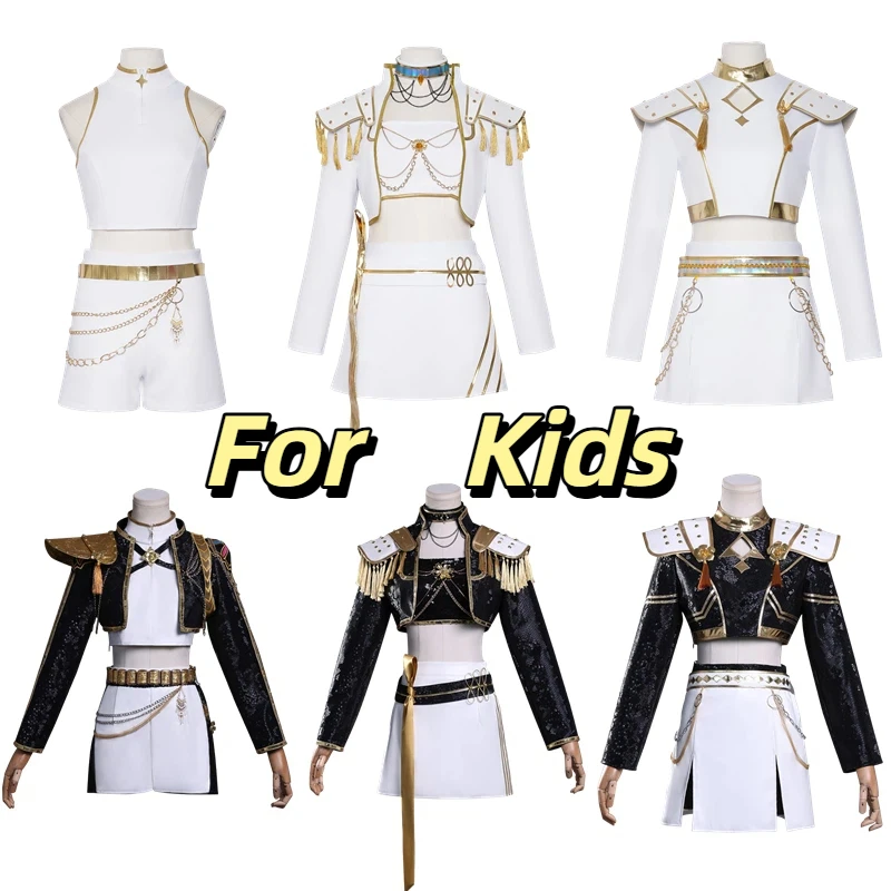 Kinder Mädchen Gruppe Cosplay Kostüm Anime und Spiel Cosplay Kostüm für Mädchen Singen Anzug Halloween Party Rollenspiel Outfits
