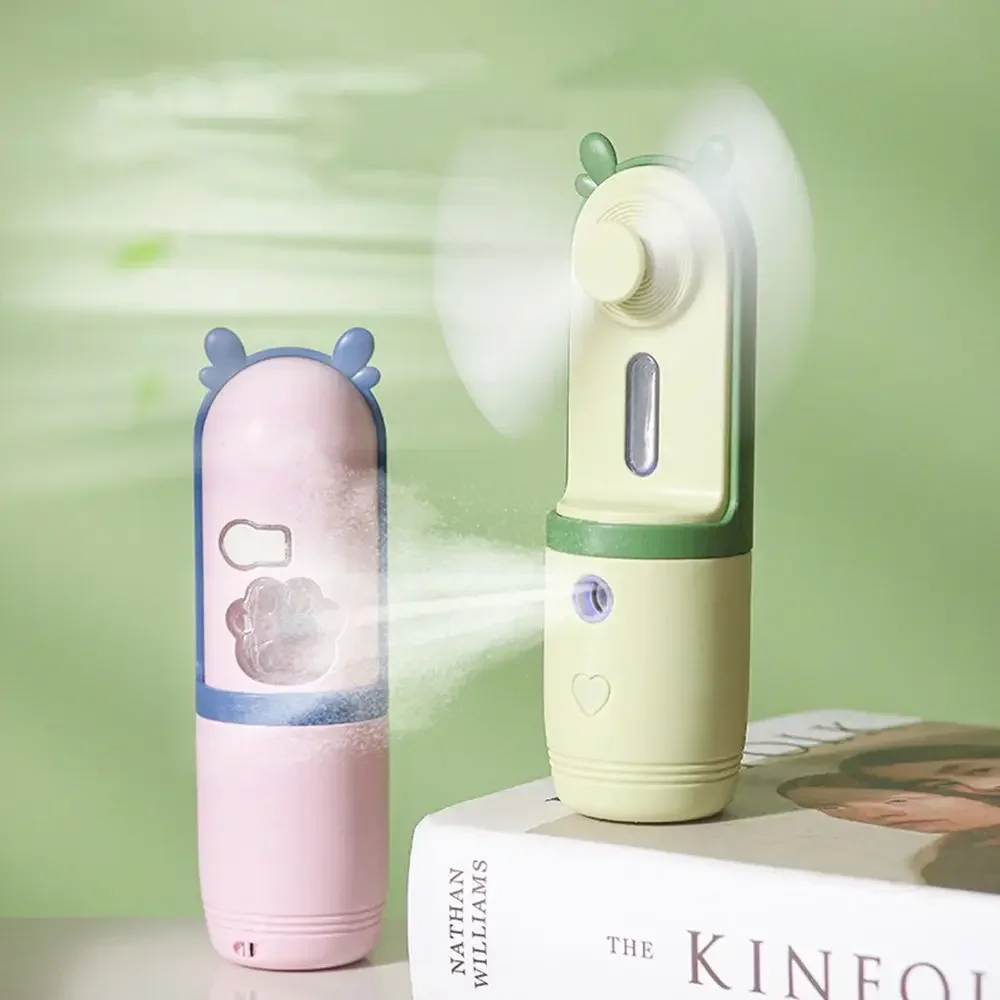 Portable Carry-on Office Desktop Handheld Water Replenishment Instrument Spray Small Fan Dormitory Mini Usb Charging Fan