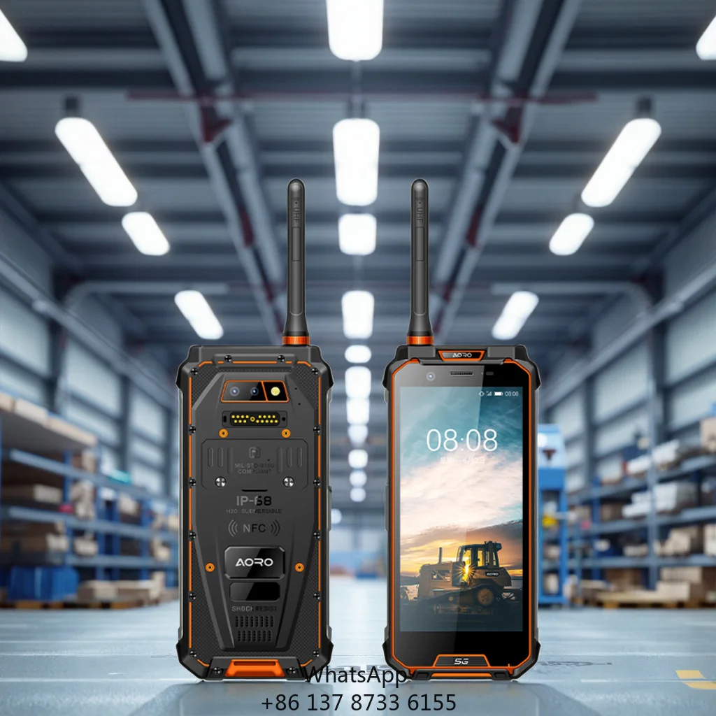 Best Quality Touch Screen 5G Network Aoro M5 Radio Dual Camera Android 12 GPS WIFI NFC Walkie Talkie