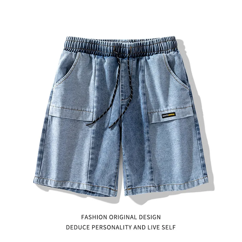 

Men'S Shorts Summer Large Size Patchwork Hong Style Trendy Loose Streetwear Cargo Casual Shorts Men