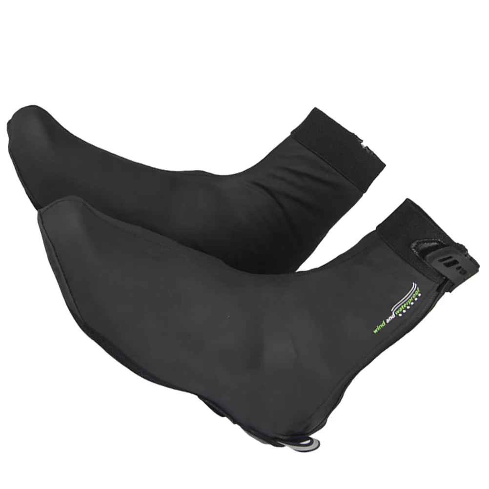 

1Pair Bike Shoe Cover Waterproof Reflective Windproof Zipper Design Mountain Cycling Shoes Cover Overshoes for Women Men Black