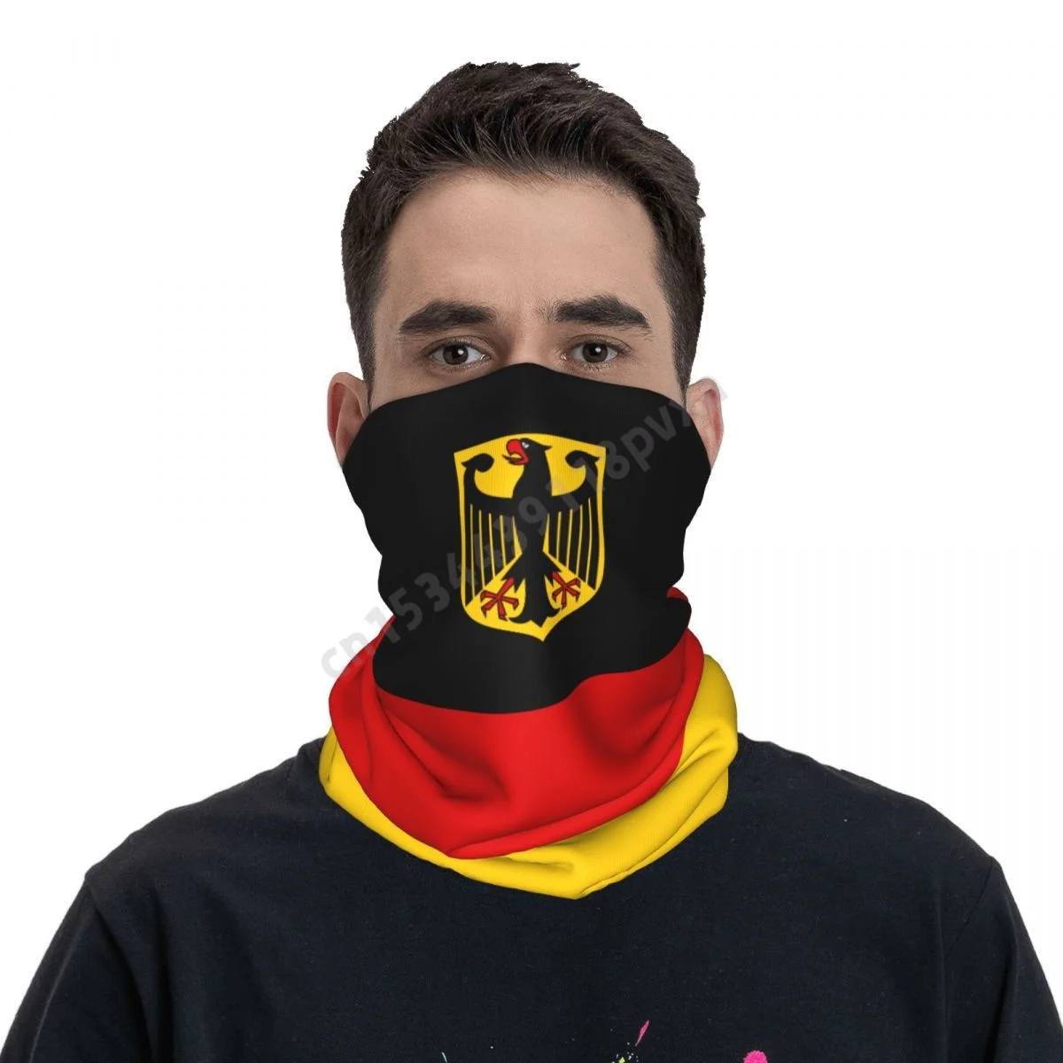 Germany Flag German National Neckerchief Scarf Neck Face Mask Unisex Neck Warmer Seamless Bandana Headwear Cycling Hiking