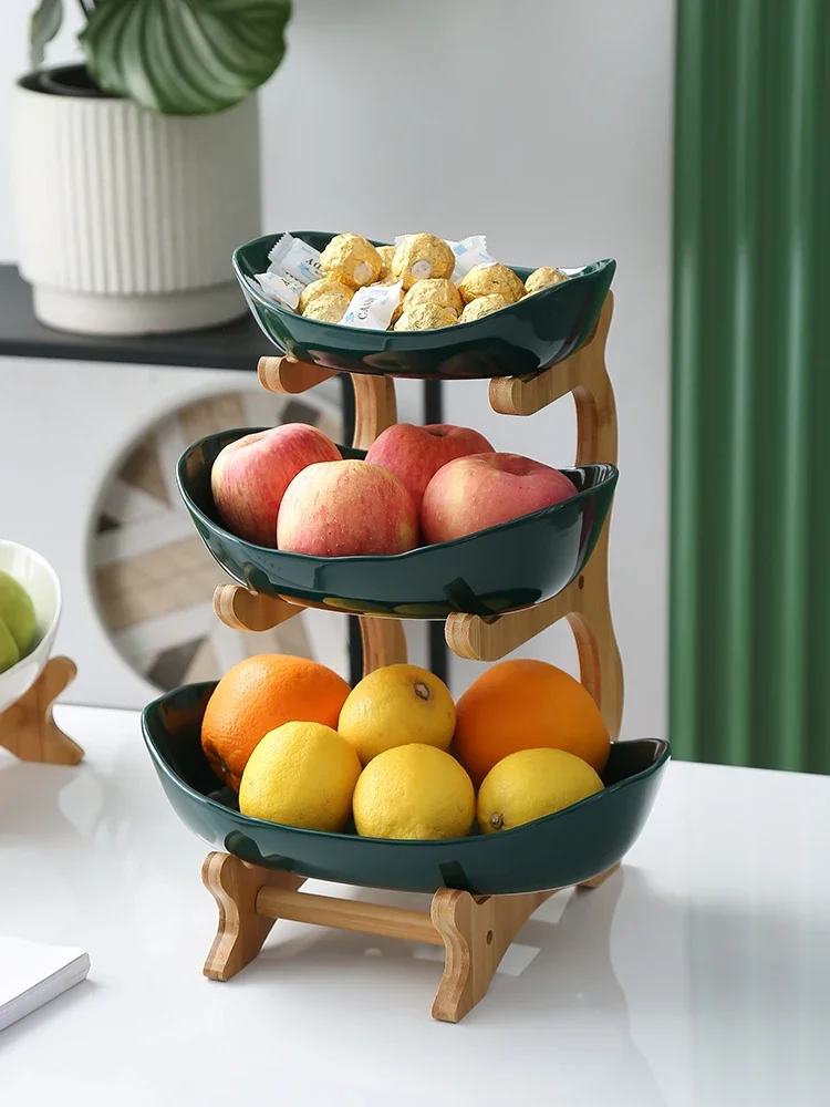 Japanese style multi-layer fruit tray, living room, household storage, candy tray, high beauty Dim sum tray,tea table,snack tray