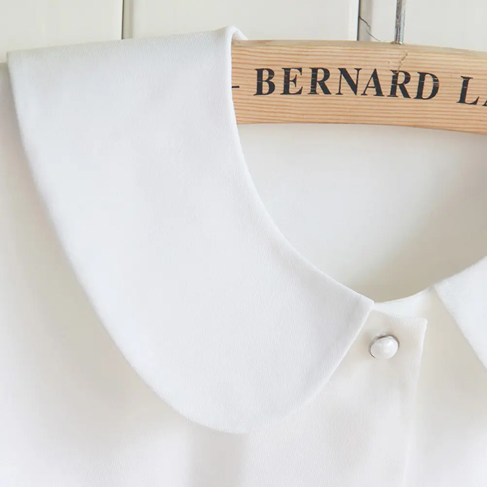 

Белый съемный воротник-стойка (имитация воротника) для женщин и девушек, универсальный, для повседневных платьев, свитеров, футболок