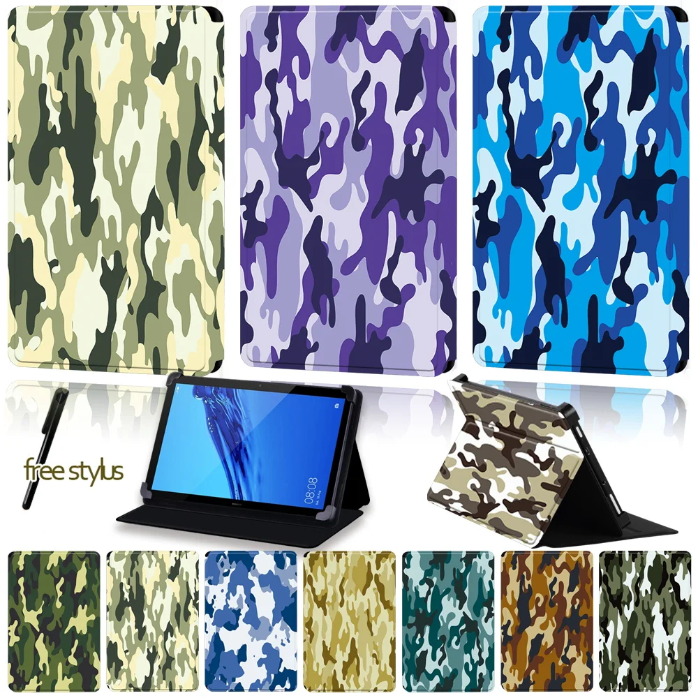 

Universal Tablet Case for Huawei MediaPad(T1/T3) 8.0/MediaPad (T1/T3)7.0/(T1/T5) 10/T3 10 9.6/T2 10 PRO Camouflage Pattern Cover