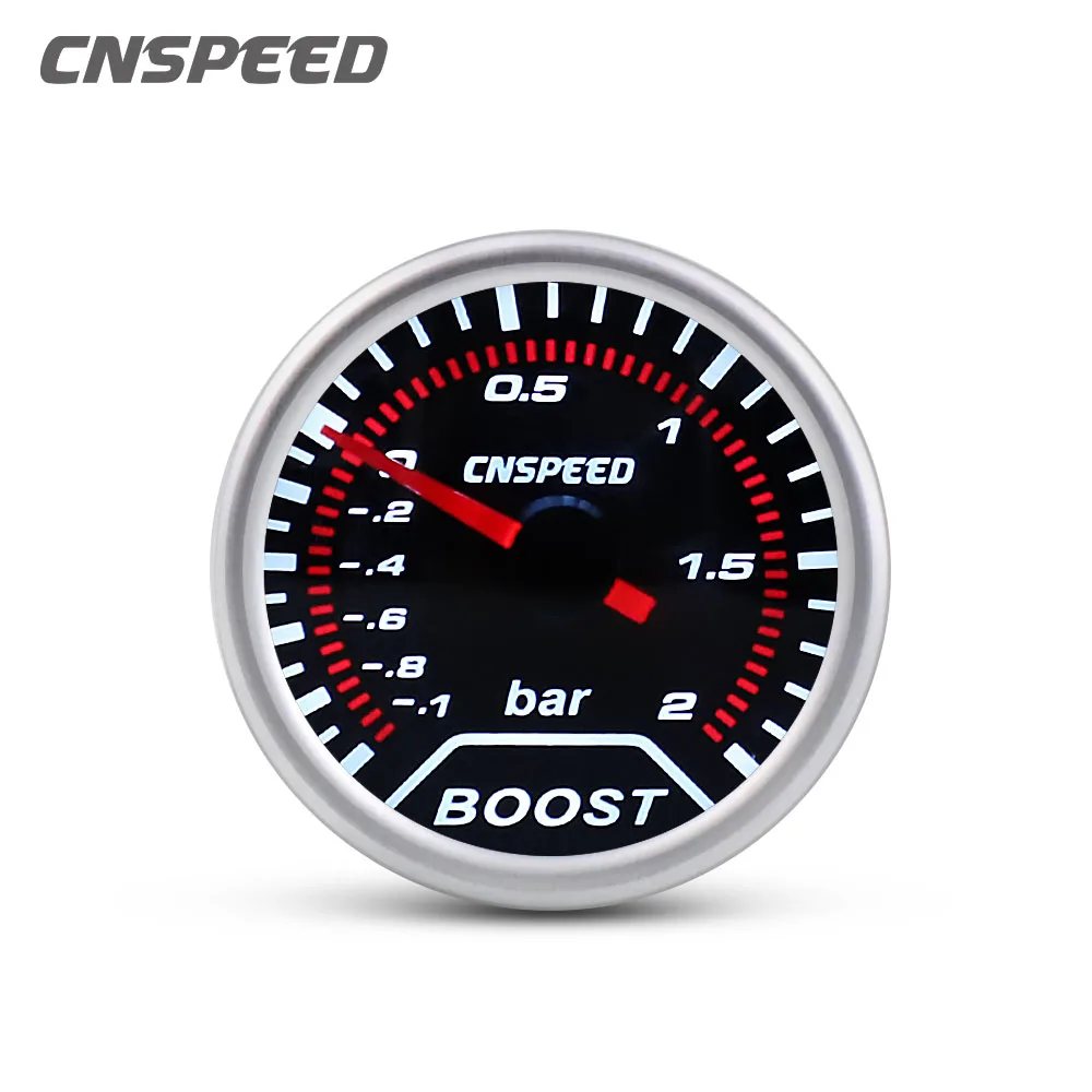 

CNSPEED 2 "(52 мм) автоматический датчик турбонаддува (-1 ~ 2 бара) дымовая линза со световым турбодатчиком Boost Meter/автомобильный датчик