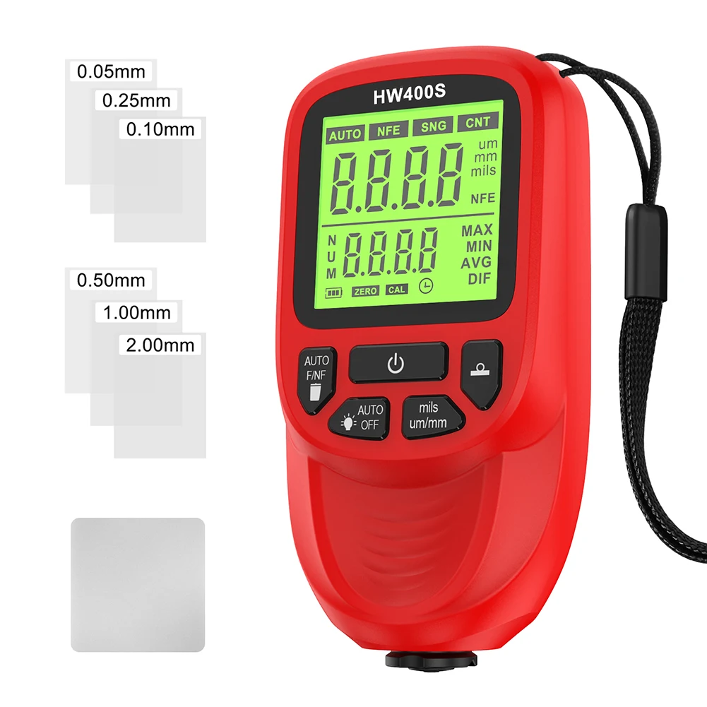 

Advanced Technology Automotive Paint Thickness Gauge Automotive Coating Tester Memory Function Versatile Features Automotive Use