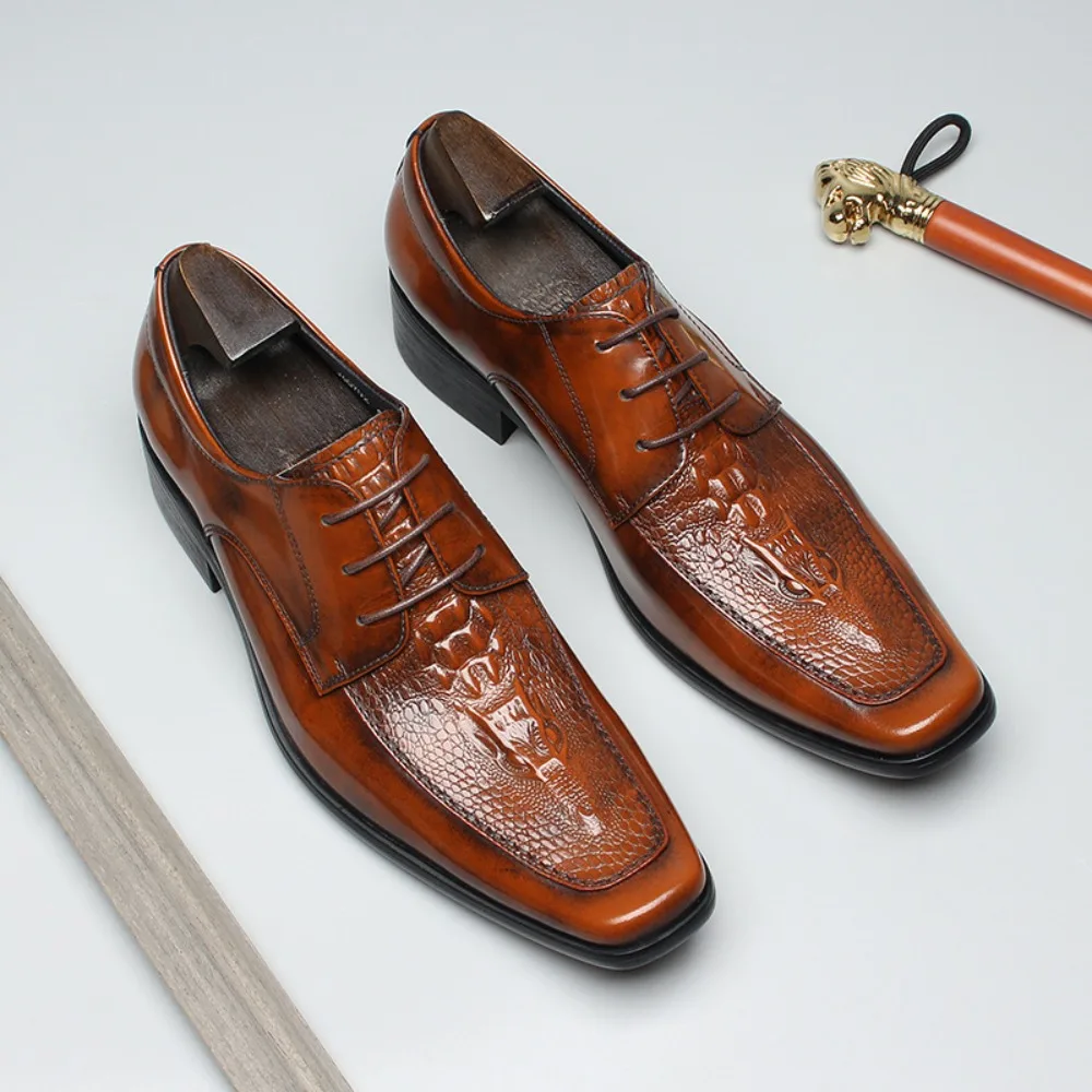 Mens Dress Shoes Men's Formal Genuine Leather Italian Skin Shoes for Men Elegant Casual Business Luxury Social Male Shoe