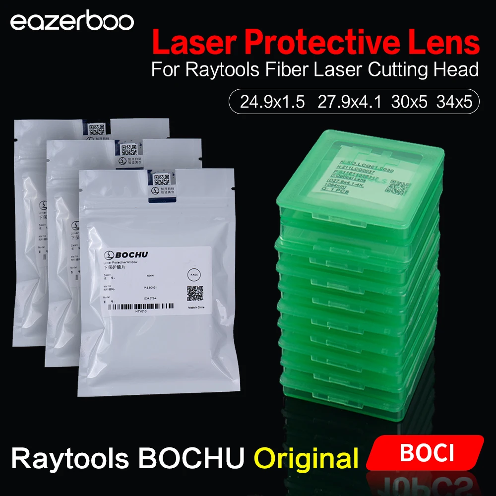 

Original BOCI Fiber Laser Lens 34x5 4kw 15kw 20kw 30kw 40kw Optical Lens Protection Windows Raytools Laser Machine Lenses