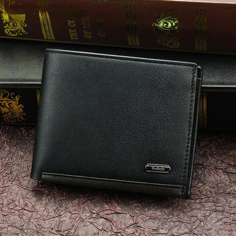 Vintage Men Wallets Coin Pocket Male Purse Function Brown Genuine Men Wallet with Card Holder Carteira Masculina Tarjetero