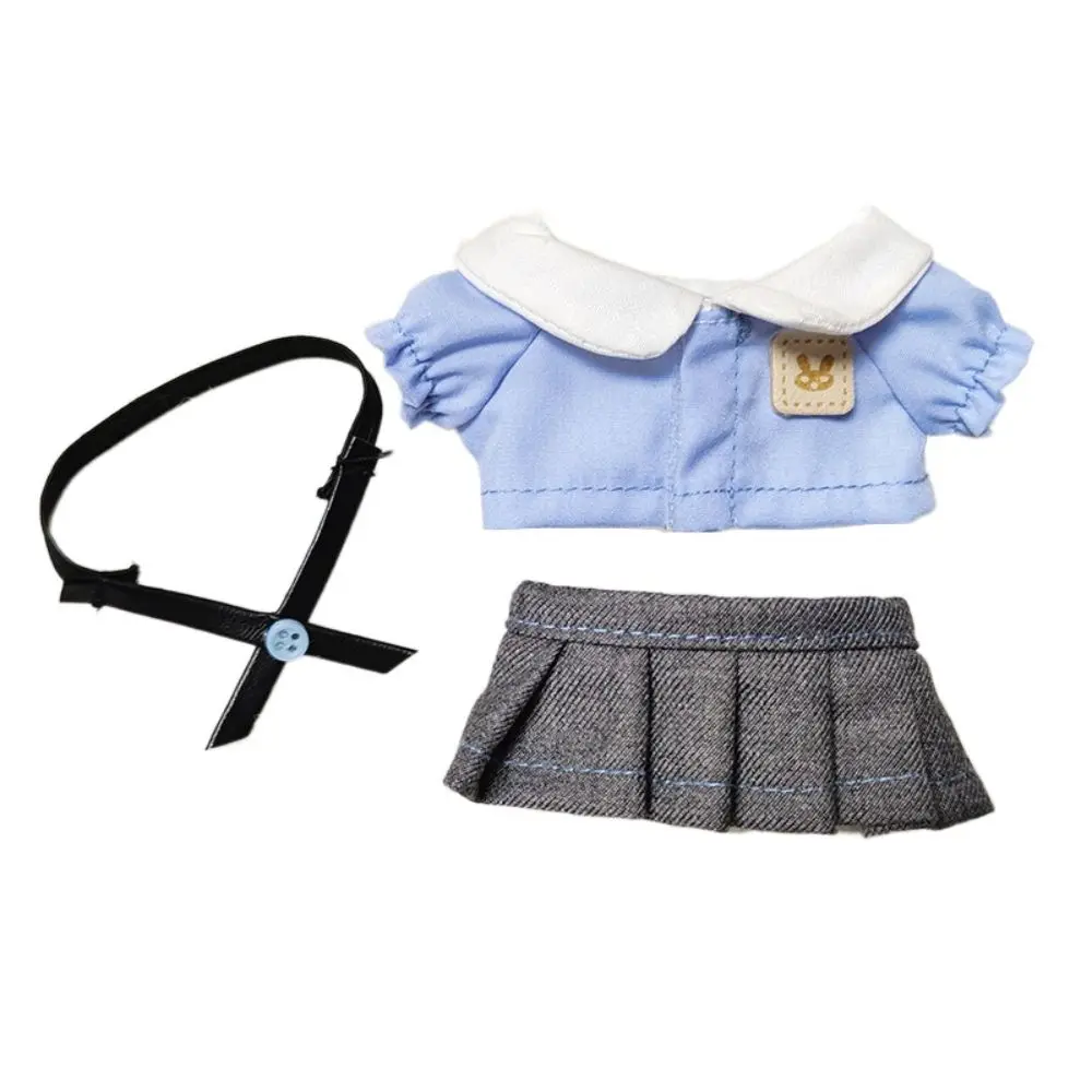 

Kindergarten Uniform 10CM Doll Clothes Dress Up Casual Shirt Doll School Uniform Handmade Plush Doll Cotton Doll Outfit