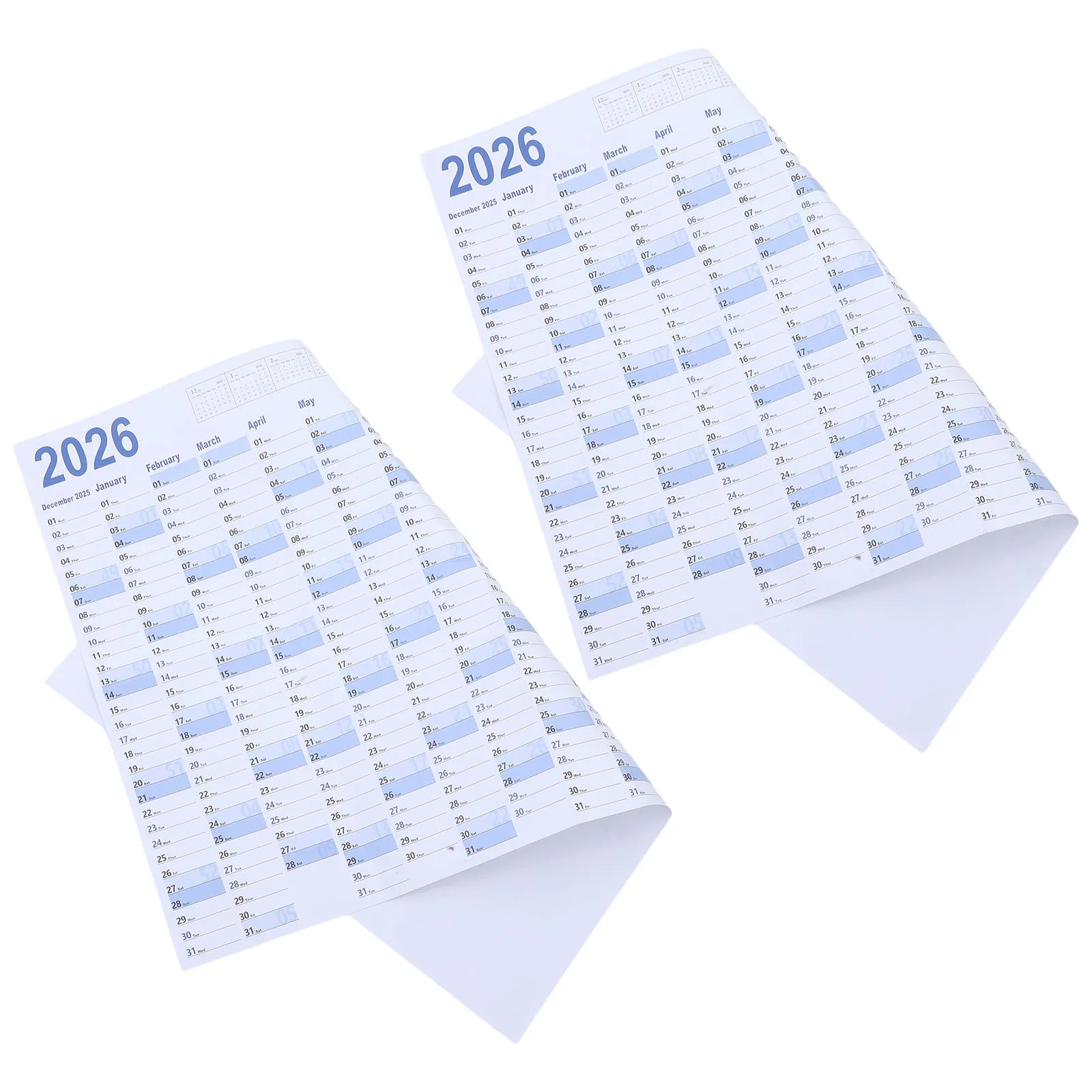 

2 комплекта, настенный планировщик на 2026 года, большой минималистичный записываемый английский плакат с наклейками, клейкая подложка, ежегодный ежемесячный планирующий плакат