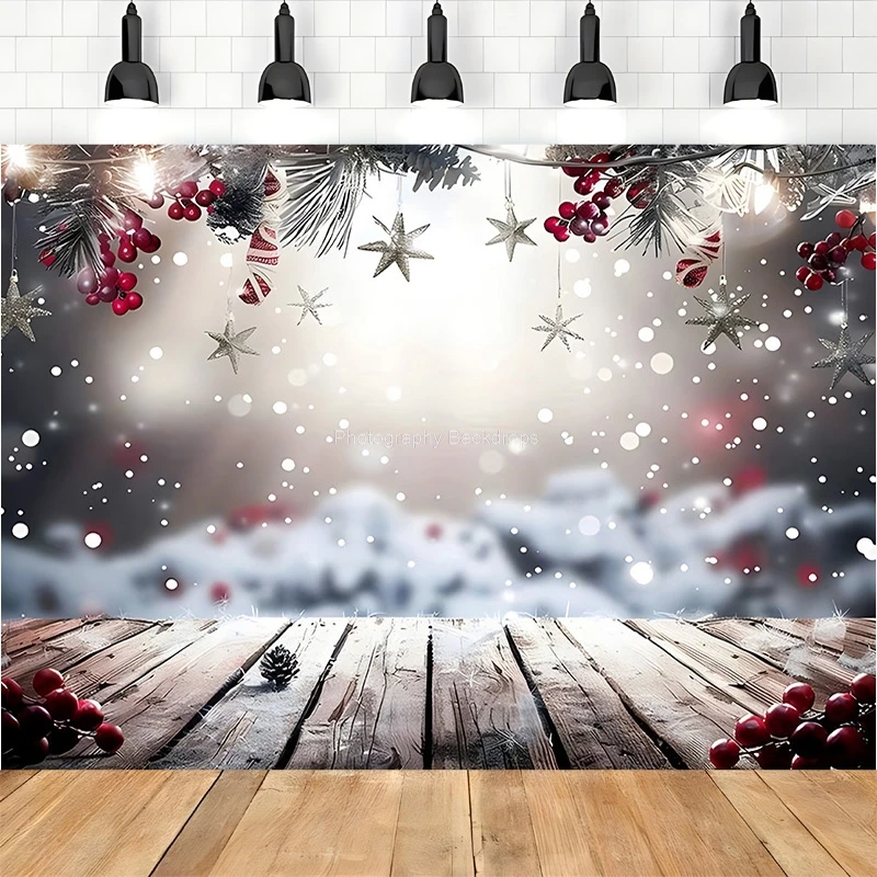 

Sparkling Snowflake Christmas Day Photography Backdrops living Room Decoration Festival Parties New Year Photo Background RD-23