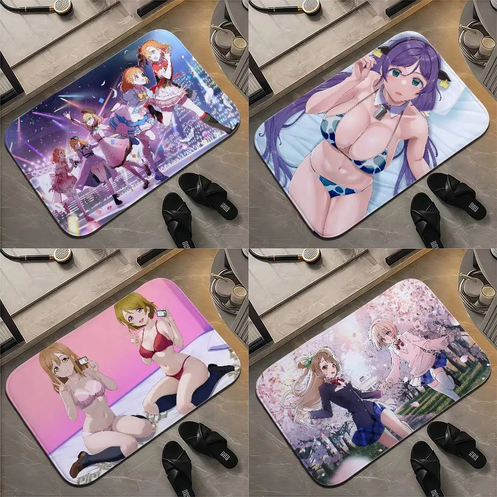 

Love Live School Idols Floor Mat Printed Large Carpets Room And Bedroom Carpets Bathroom Anti Slip Door MATS Small Carpets