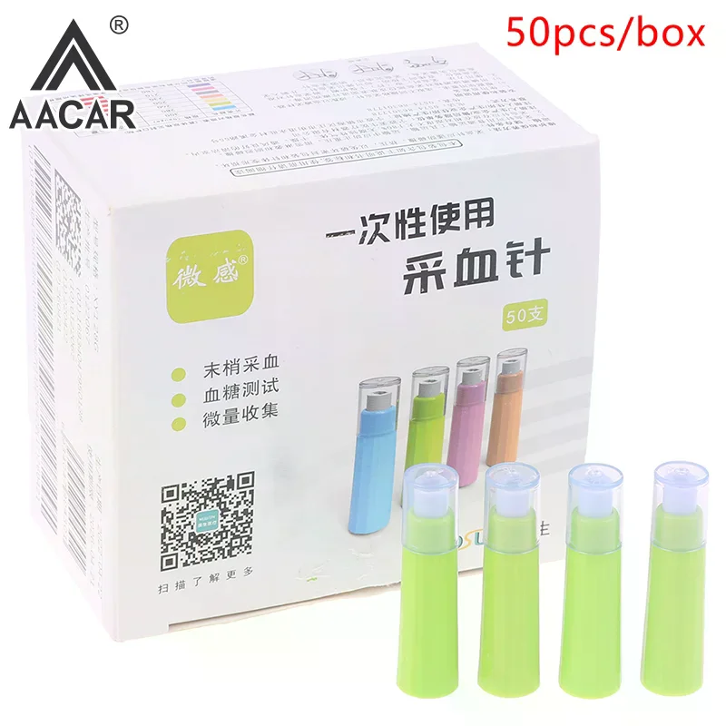 50Pcs/pack Disposable Blood Collection Auto-retraction Needles Safe 28G 1.8mm Bloodletting Sterile Painless Lancets Fast