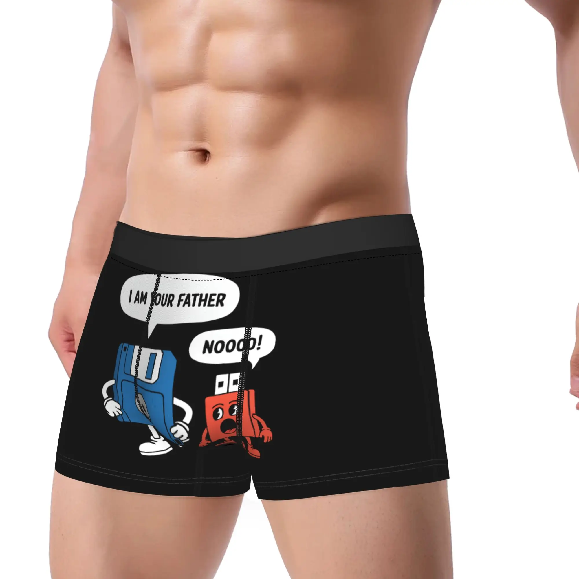 Floppy Disk Usb Drive Im Your Father Fun Computer Underwear  Soft Trend Underpants Pattern Shorts Briefs 3D Pouch Boxershorts