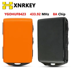 XNRKEY-Chave remota esperta do carro, botão 3, microplaqueta de 8A, 433Mhz, ajuste para Volvo S90, S60, S40, XC60, XC90, 2016-2020, FCC:YGOHUF8423, original