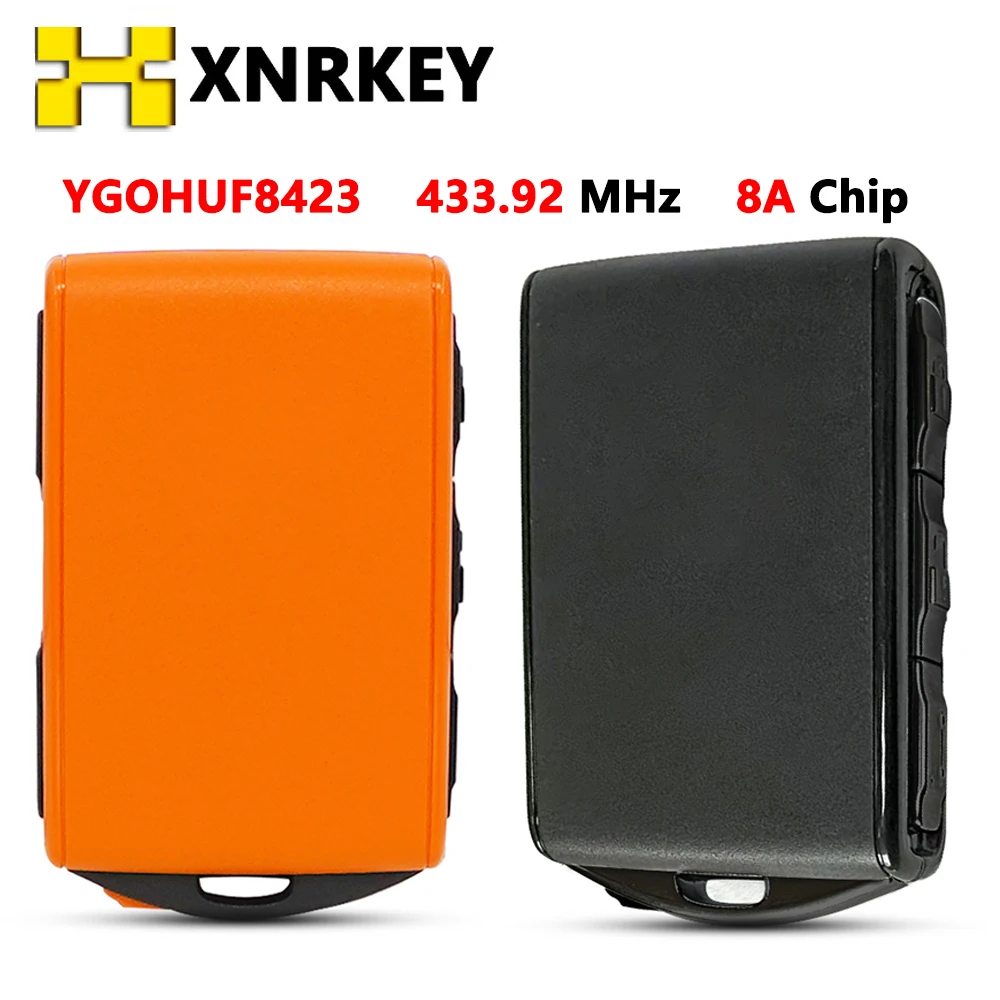 XNRKEY Original 3 Button Smart Remote Car Key 8A Chip 433Mhz for Volvo S90 S60 S40 XC60 XC90 2016-2020 FCC:YGOHUF8423